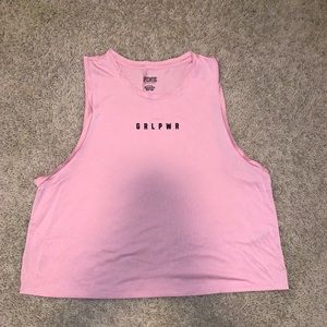 VICTORIAS SECRET PINK CROP TOP- GIRL POWER